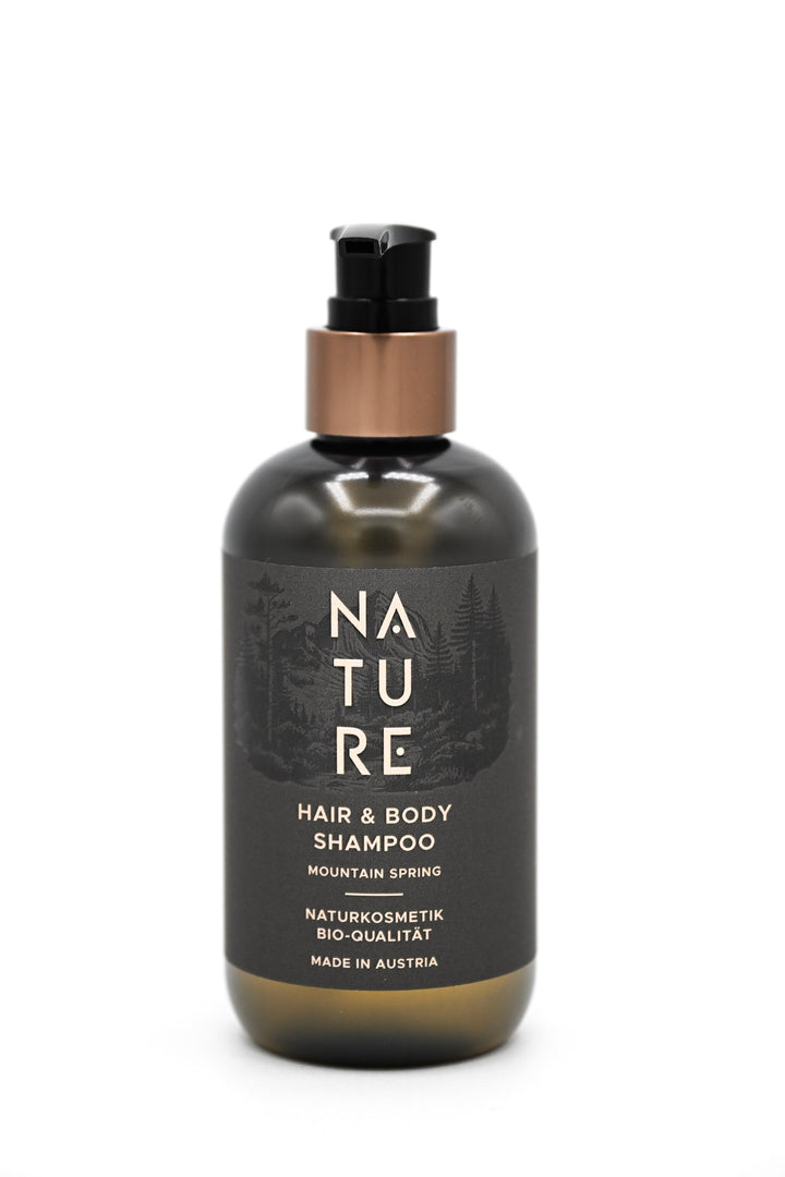 Shampoo & Duschgel 2-in-1 mit BIO Kräuter & Bergquellwasser für sanfte Reinigung | Vegan