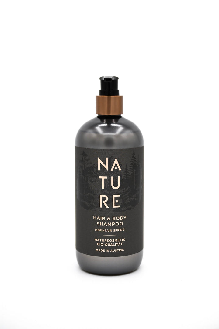 Shampoo & Duschgel 2-in-1 mit BIO Kräuter & Bergquellwasser für sanfte Reinigung | Vegan
