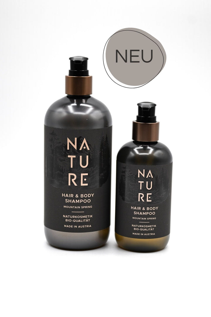 Shampoo & Duschgel 2-in-1 mit BIO Kräuter & Bergquellwasser für sanfte Reinigung | Vegan