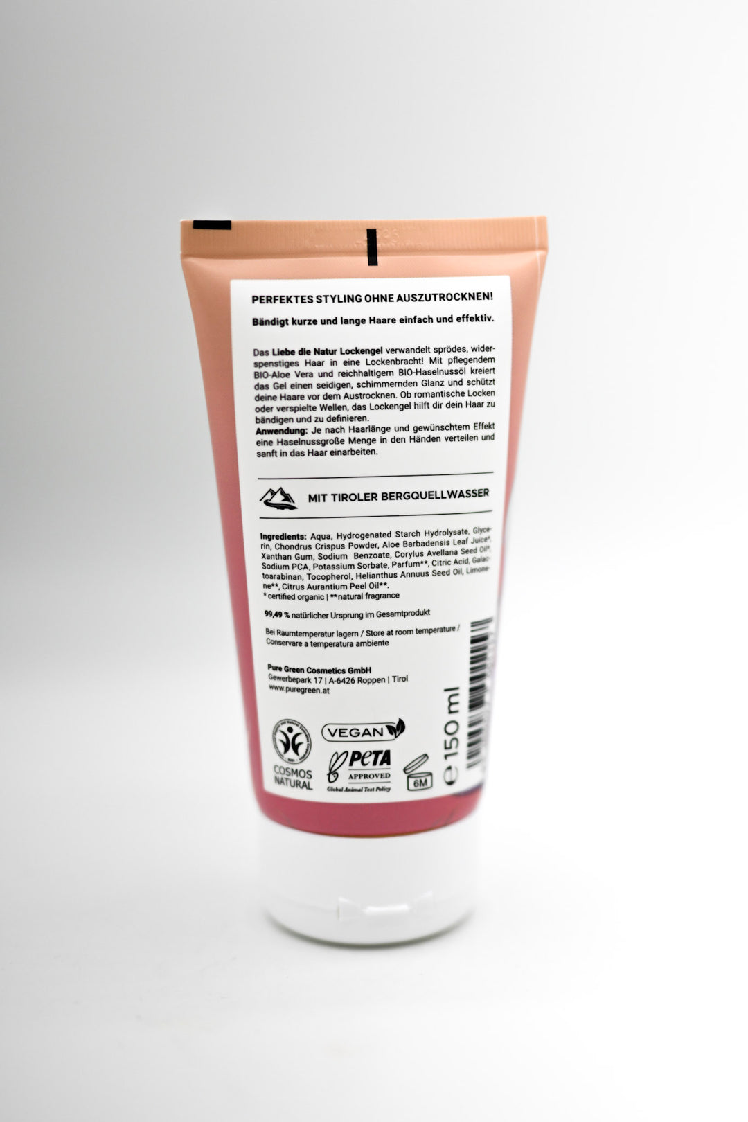 Locken Gel mit BIO Aloe Vera & BIO Haselnuss für perfektes Styling ohn – Pure Green Cosmetics