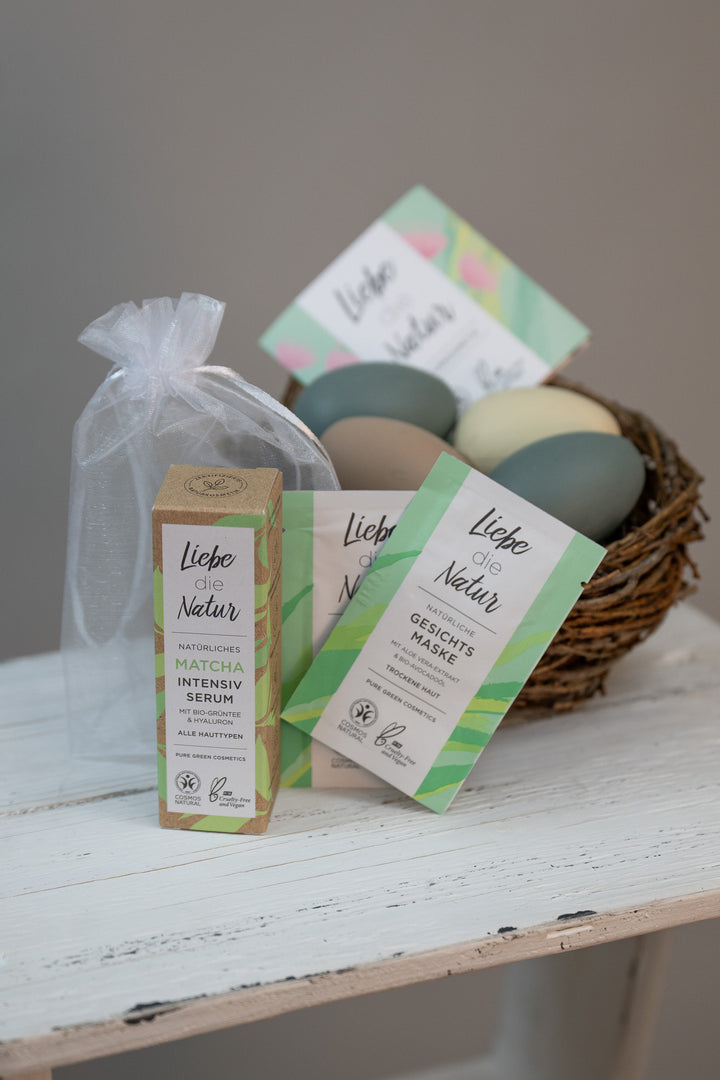 Osterset Gesichtspflege | Matcha Serum & Gesichtsmaske