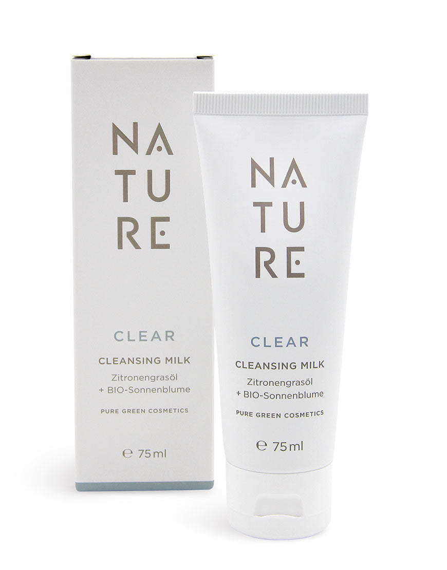 Reinigungsemulsion mit Sonnenblumenöl & Zitronengras für sanfte Reinigung & einen erfrischten Teint; 75 ml Tube und Box; bio, vegan; dermatologisch getestet.