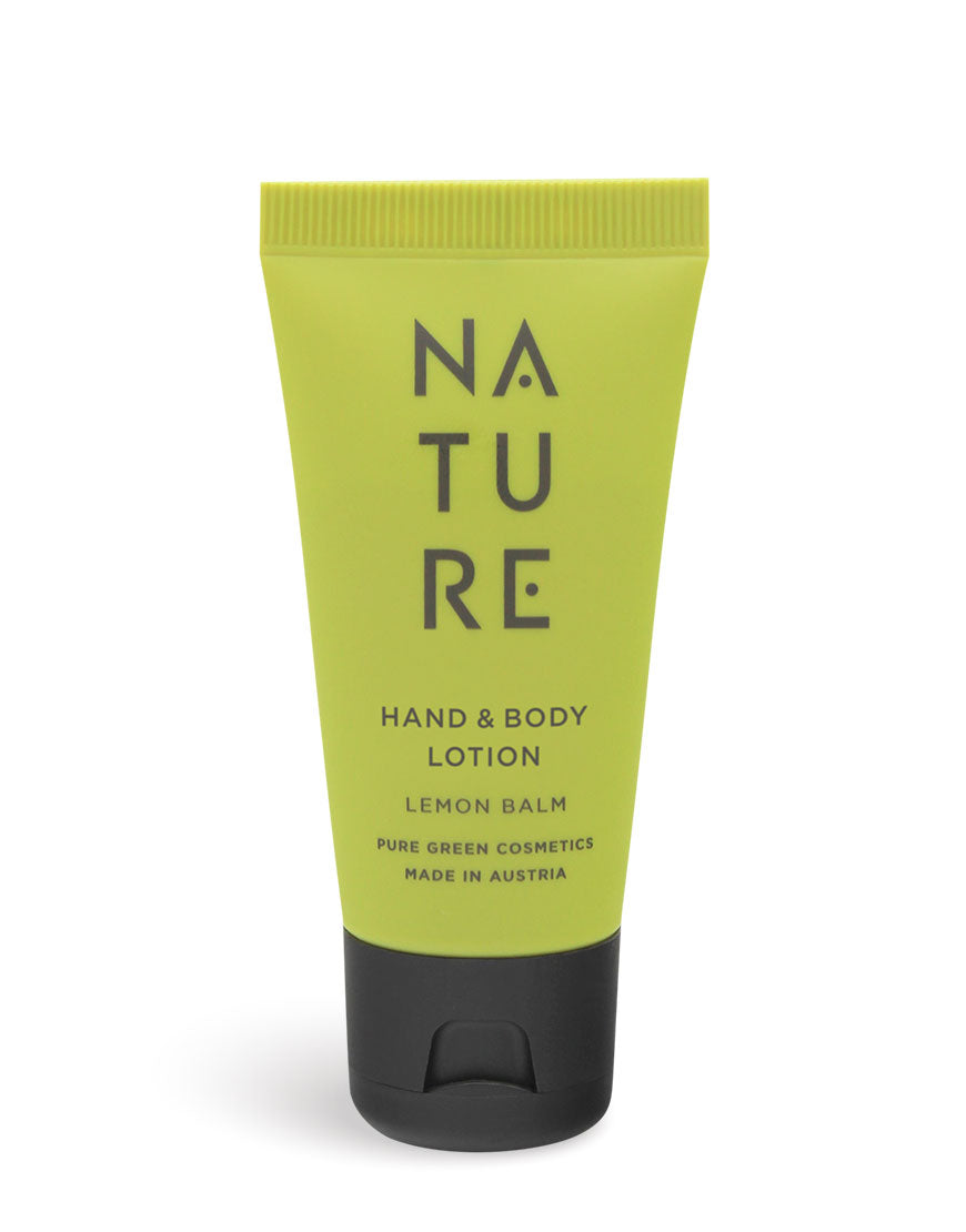 Kleine Tube Bodylotion mit Aprikosenextrakt für eine gepflegte und gesunde Haut, aus der Pure Green Cosmetics Linie, zitronenmelisse Duft. Hergestellt in Österreich.